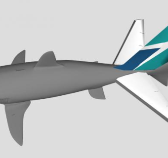 机尾鲨鱼SU模型下载_sketchup草图大师SKP模型