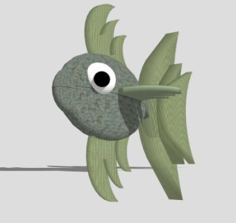 宠物鱼蝶尾金鱼SU模型下载_sketchup草图大师SKP模型