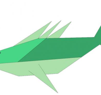 2D鱼纲鱼类SU模型下载_sketchup草图大师SKP模型