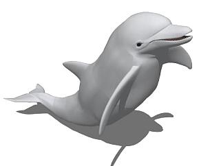 鲸类动物海豚SU模型下载_sketchup草图大师SKP模型