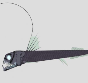 肉食性鱼类蝰鱼SU模型下载_sketchup草图大师SKP模型
