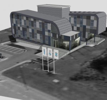 高级服务设施建筑SU模型下载_sketchup草图大师SKP模型