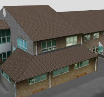 利尼肖大厦楼房SU模型下载_sketchup草图大师SKP模型