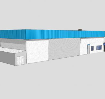 飞机技术中心机库SU模型下载_sketchup草图大师SKP模型
