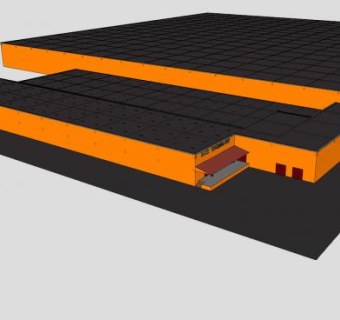 现代科技公司楼房SU模型下载_sketchup草图大师SKP模型