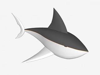 海洋动物鲛鲨SU模型下载_sketchup草图大师SKP模型