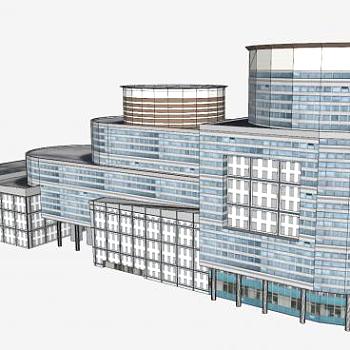 印度售楼处大楼SU模型下载_sketchup草图大师SKP模型