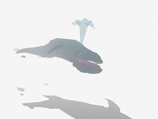 喷水<em>大</em>鲸鱼和鱼群模型下载_sketchup草图大师SKP模型