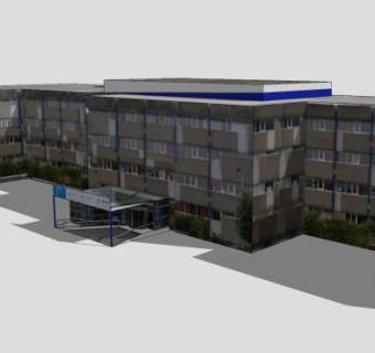 海牙的学校楼房SU模型下载_sketchup草图大师SKP模型