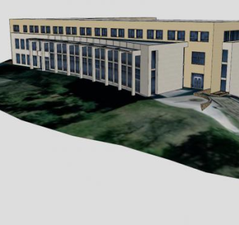 现代业务楼房SU模型下载_sketchup草图大师SKP模型