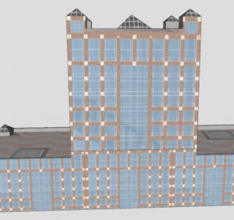 楼房公司售楼处SU模型下载_sketchup草图大师SKP模型