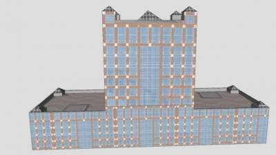 楼房公司售楼处SU模型下载_sketchup草图大师SKP模型