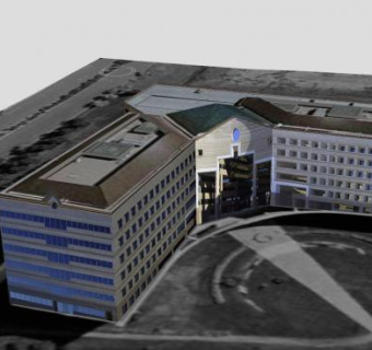 小提琴手绿圈楼房SU模型下载_sketchup草图大师SKP模型