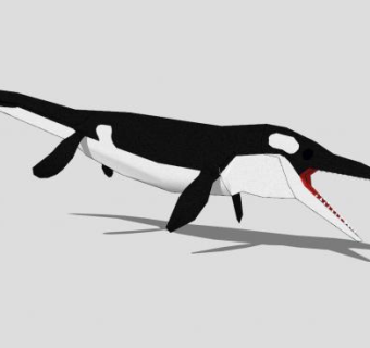 史前海洋动物海王龙SU模型下载_sketchup草图大师SKP模型