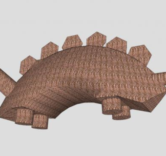 食草性动物剑龙SU模型下载_sketchup草图大师SKP模型