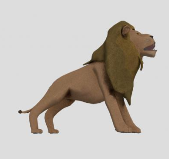 大型鬃毛雄狮SU模型下载_sketchup草图大师SKP模型