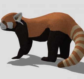 哺乳纲动物小熊猫SU模型下载_sketchup草图大师SKP模型