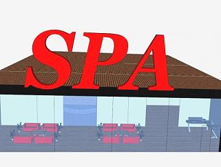 SPA水疗桑拿中心SU模型下载_sketchup草图大师SKP模型