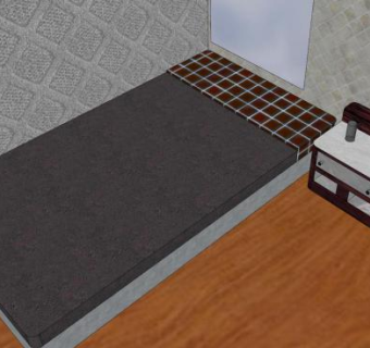 卧室简易装修SU模型下载_sketchup草图大师SKP模型