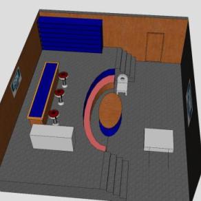 休闲包间装修SU模型下载_sketchup草图大师SKP模型