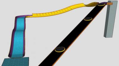 水滑道冒险过道SU模型下载_sketchup草图大师SKP模型