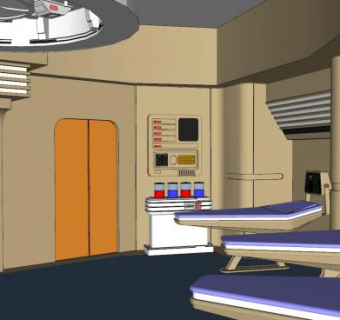 船上医务室SU模型下载_sketchup草图大师SKP模型