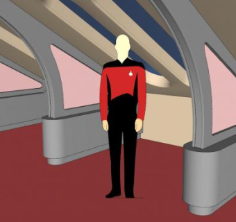 皮卡德号驱逐舰装修SU模型下载_sketchup草图大师SKP模型