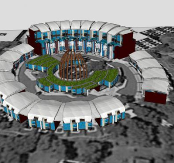 利克斯太阳门酒店SU模型下载_sketchup草图大师SKP模型