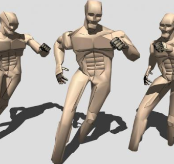 机器人跑步动作SU模型_su模型下载 草图大师模型_SKP模型