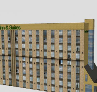 酒店外观旅馆SU模型下载_sketchup草图大师SKP模型