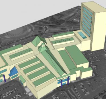 酒店套房建筑SU模型下载_sketchup草图大师SKP模型