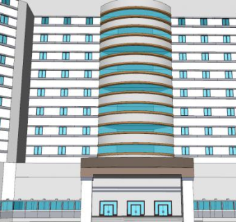 豪华酒店饭店SU模型下载_sketchup草图大师SKP模型
