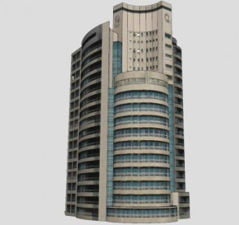 酒店高楼大厦外观SU模型下载_sketchup草图大师SKP模型