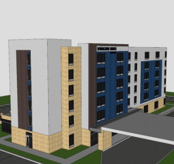 万豪酒店套房SU模型下载_sketchup草图大师SKP模型