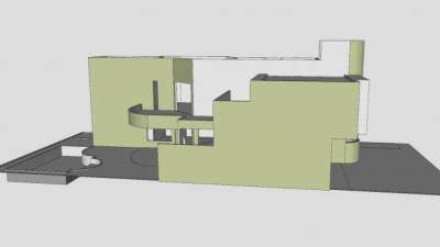 美式套间酒店建筑SU模型下载_sketchup草图大师SKP模型