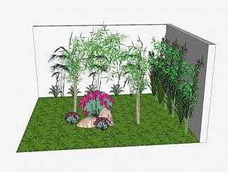 东方园林绿化植物SU模型下载_sketchup草图大师SKP模型