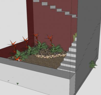 室内别墅景观植物SU模型下载_sketchup草图大师SKP模型