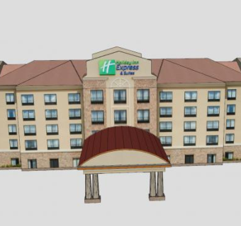 现代假日酒店SU模型下载_sketchup草图大师SKP模型