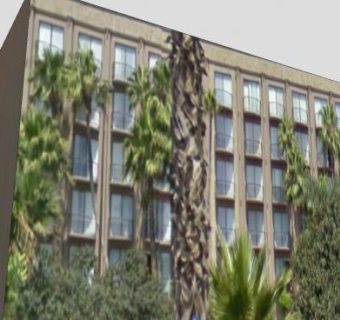 提华纳酒店外观SU模型下载_sketchup草图大师SKP模型