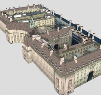 伦敦大会堂建筑SU模型下载_sketchup草图大师SKP模型