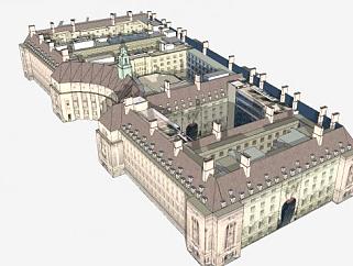 伦敦大会堂建筑SU模型下载_sketchup草图大师SKP模型