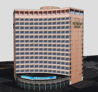 韩国首尔酒店SU模型下载_sketchup草图大师SKP模型