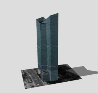 浦东香格里拉大酒店SU模型下载_sketchup草图大师SKP模型