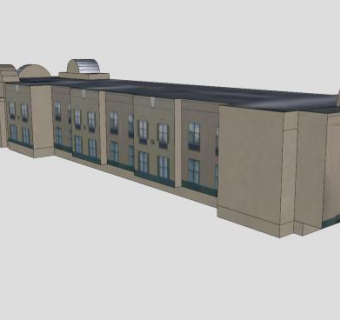 现代建筑酒店套房SU模型下载_sketchup草图大师SKP模型