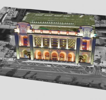 地中海宫殿SU模型下载_sketchup草图大师SKP模型