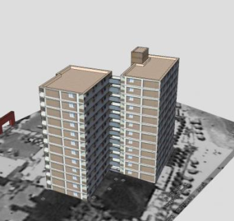 花海滩度假村酒店SU模型下载_sketchup草图大师SKP模型