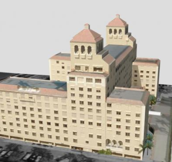 简欧酒店公寓SU模型下载_sketchup草图大师SKP模型