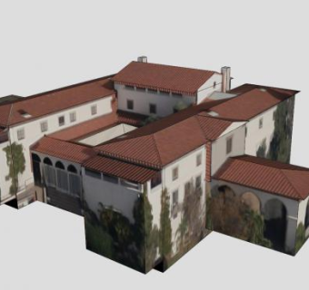 雅典娜神庙建筑SU模型下载_sketchup草图大师SKP模型