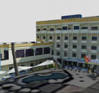 浪高酒店建筑SU模型下载_sketchup草图大师SKP模型