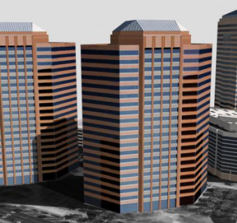 凤凰广场建筑SU模型下载_sketchup草图大师SKP模型